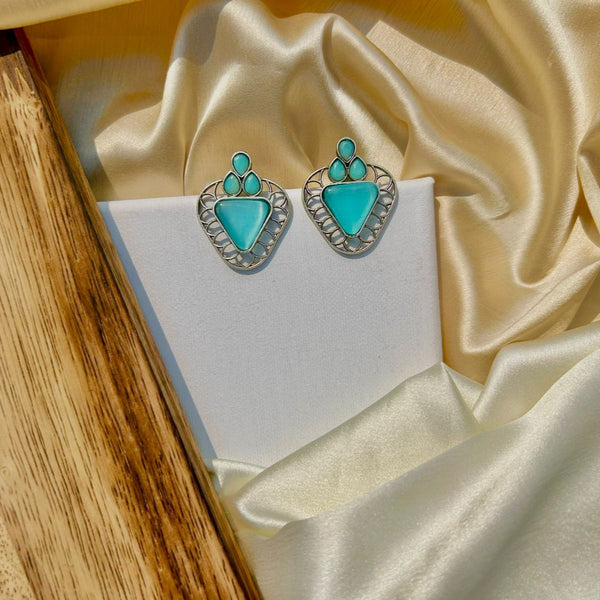 Blue Triangular Sparking Studs