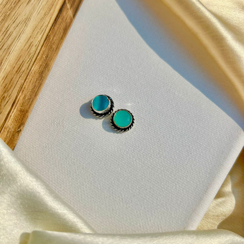 Sparkling Mint Mini Studs