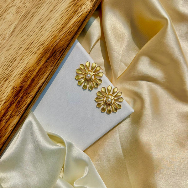 Pearl Flower Studs