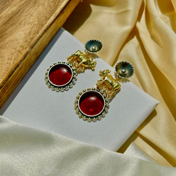 Red Nandi Classic Earrings