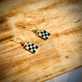 Checks Rectangle Earrings