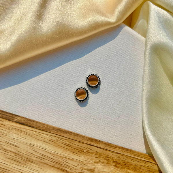 Sparkling Peach Mini Studs