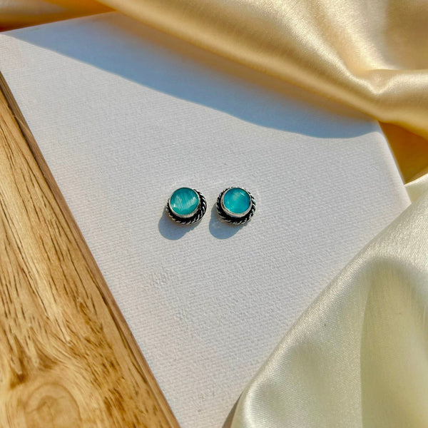 Sparkling Blue Mini Studs