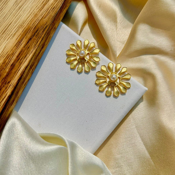 Pearl Flower Studs