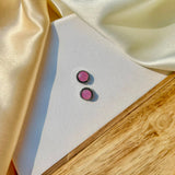 Sparkling Baby Pink Mini Studs