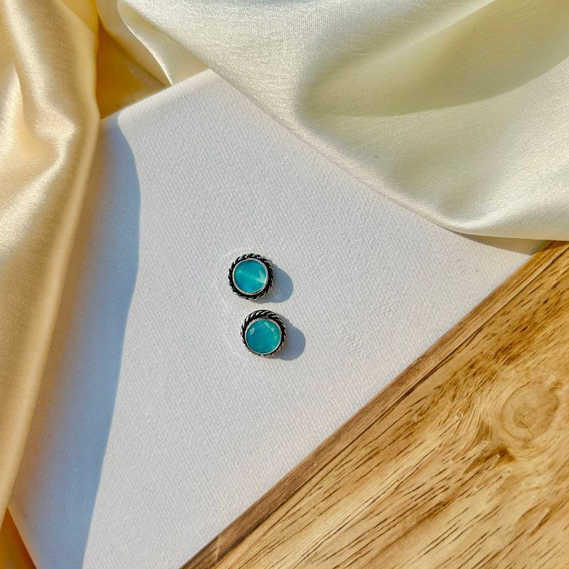 Sparkling Blue Mini Studs