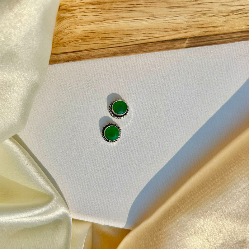 Sparkling Green Mini Studs