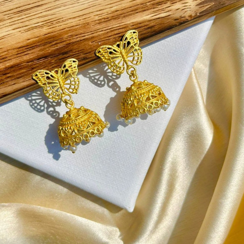 Butterfly Golden Mini Jhumkas