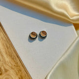 Sparkling Peach Mini Studs