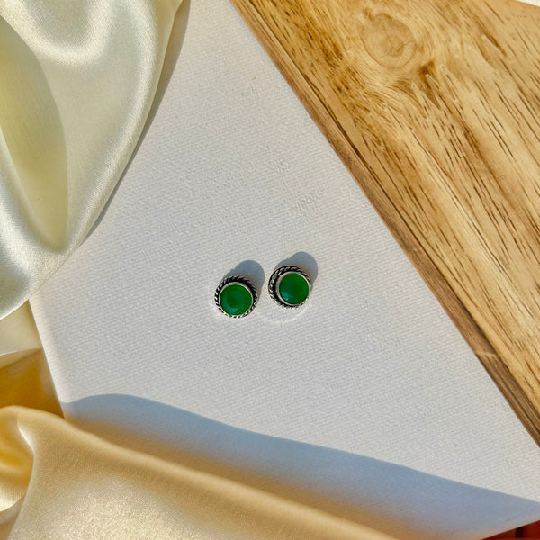 Sparkling Green Mini Studs