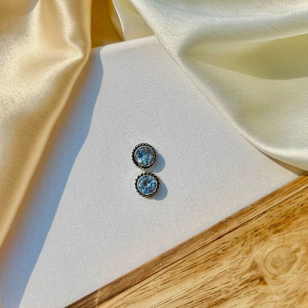 Sparkling Silver Mini Studs