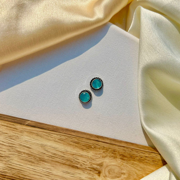 Sparkling Blue Mini Studs