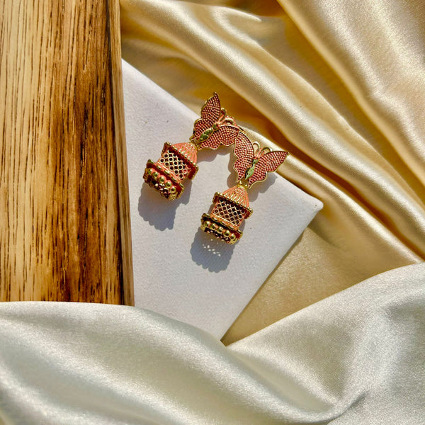 Colored Butterfly Jhumkas