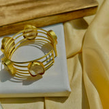 Gem Stones Brass Bangle