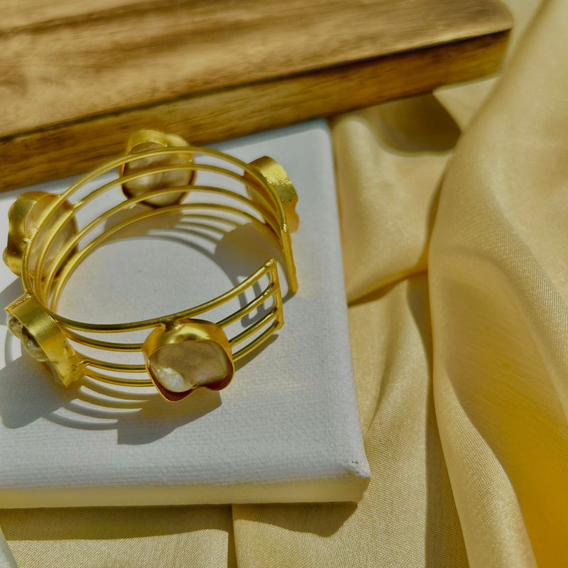 Gem Stones Brass Bangle