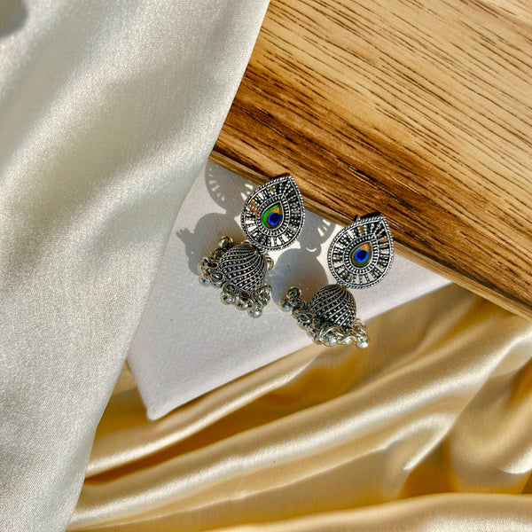 Peacock Pride Jhumkas