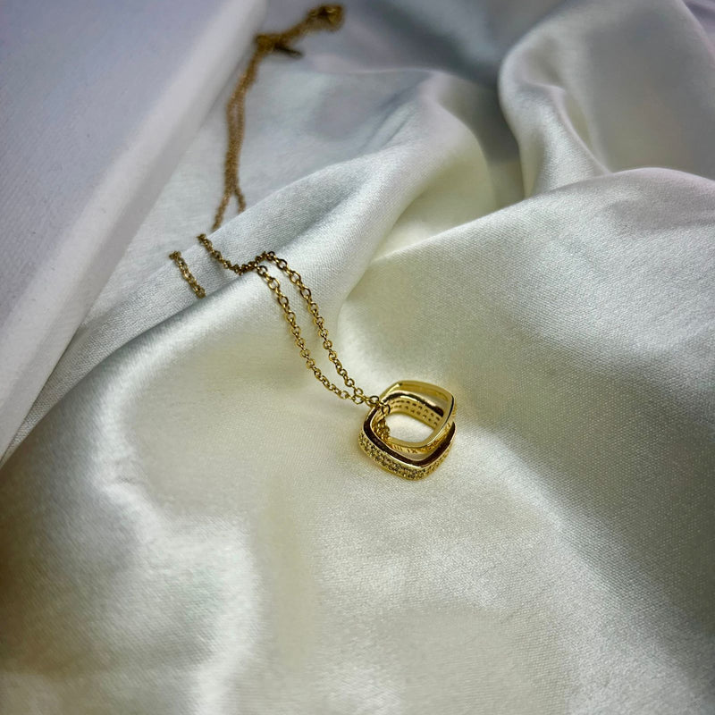 Perpetual Sparkle Square Pendant