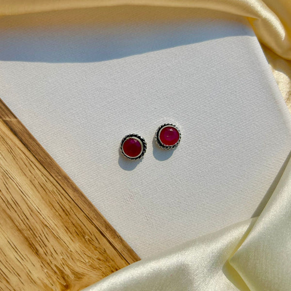 Sparkling Red Mini Studs