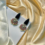 Black Elegant Silver Studs