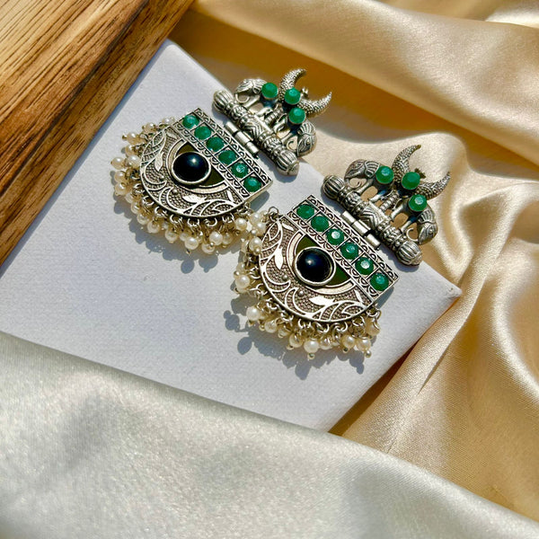 Green Radiant Sparkle Earrings