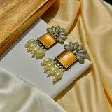 Yellow Morni Pearls Earrings