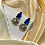 Blue Elegant Silver Studs