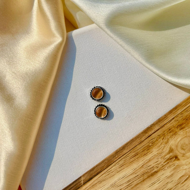 Sparkling Peach Mini Studs