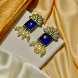 Blue Morni Pearls Earrings