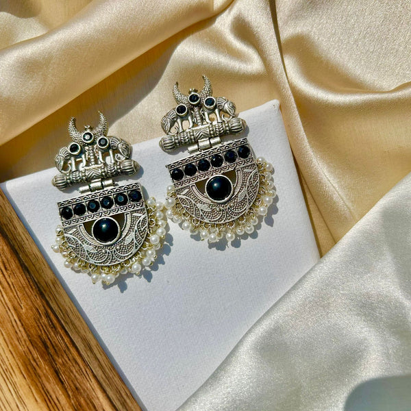 Black Radiant Sparkle Earrings