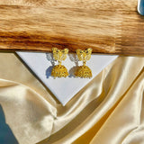 Butterfly Golden Mini Jhumkas