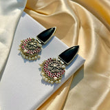 Black Elegant Silver Studs