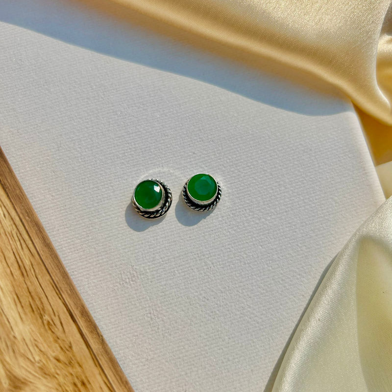 Sparkling Green Mini Studs