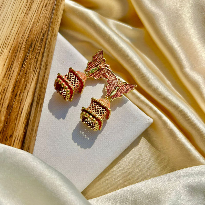 Colored Butterfly Jhumkas