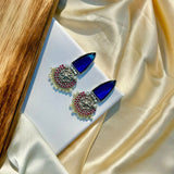 Blue Elegant Silver Studs