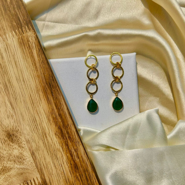 Green Double Rings Drops