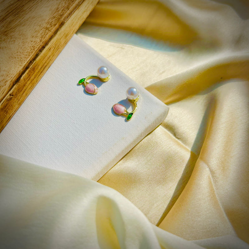 Pearl Rose Earrings