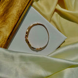 Red Daisy Rose Gold Bracelet