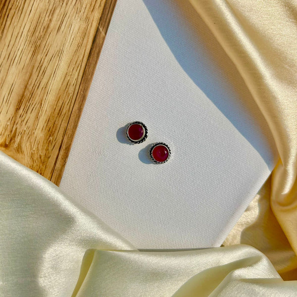 Sparkling Red Mini Studs