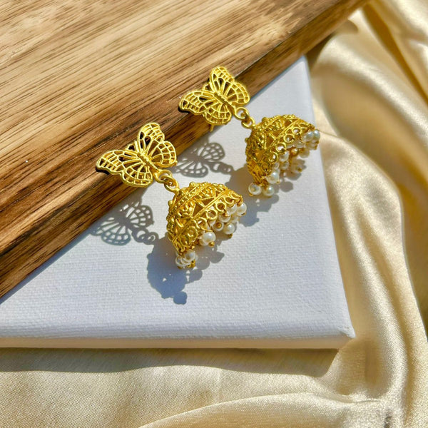 Butterfly Golden Mini Jhumkas