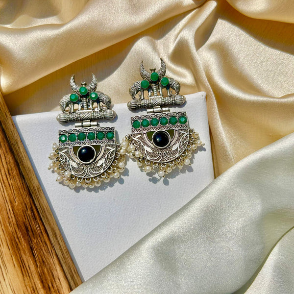 Green Radiant Sparkle Earrings