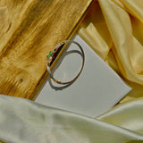 Green Daisy Rose Gold Bracelet