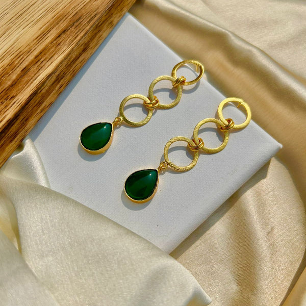 Green Double Rings Drops