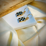 Checks Rectangle Earrings